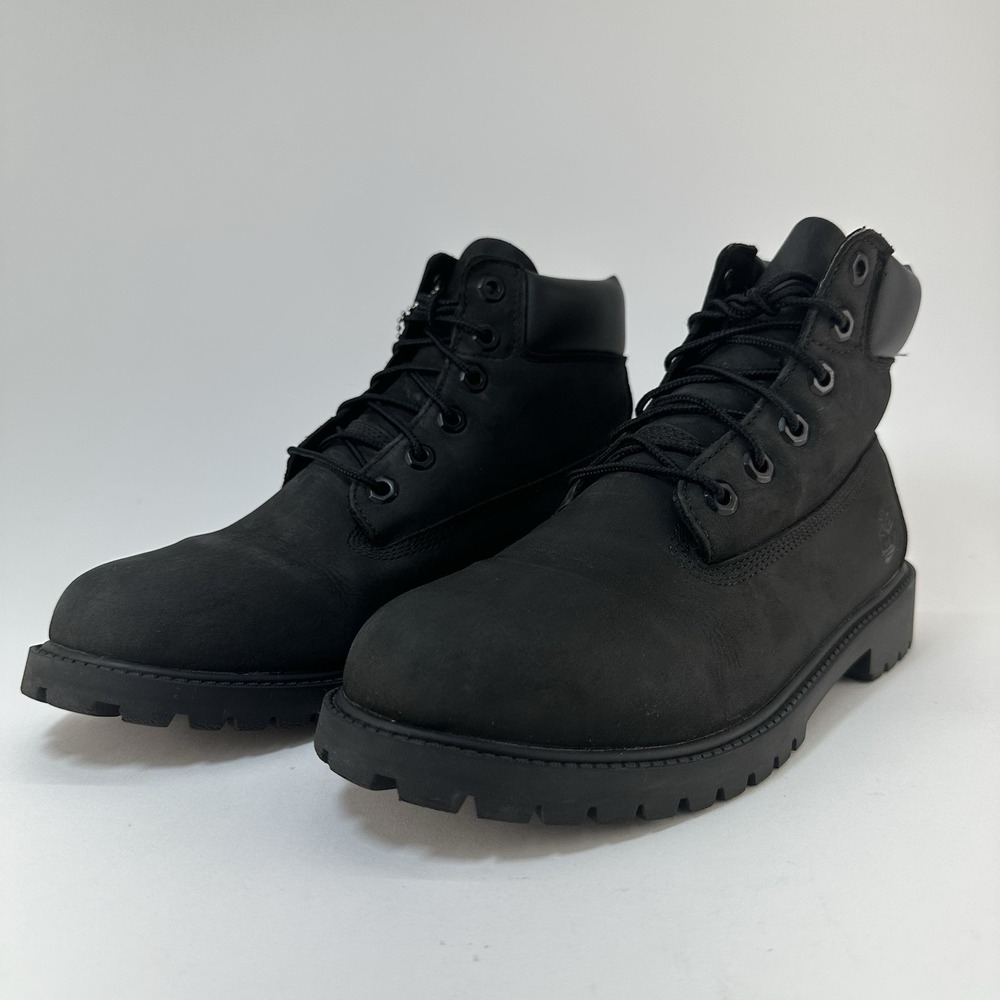 Timberland Premium 6 Inch Waterproof Boots Black Nubuck Boys Size 7 A66122